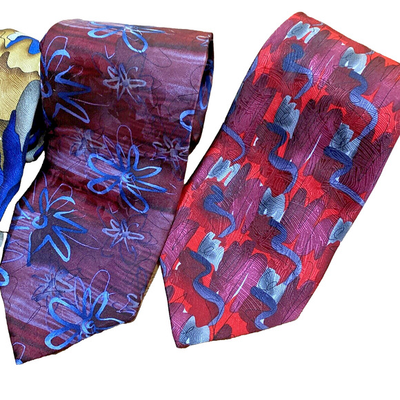 Jerry Garcia Neck Ties 100% Silk Neckties Lot of 5 Abstract Colorful Variety - Picture 12 of 12